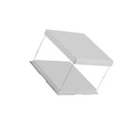 Square Cake Box Transparent Middle Part Colored Top and Bottom for Families Guests 14 Inch White 1Pcs