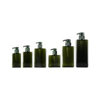 Square Clear Bottle Liquid Soap Whipped Mousse Points Bottling Shampoo Lotion per bagno(Green,450 ml)