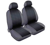 Square, coppia coprisedili anteriori in jacquard - Antracite