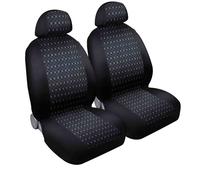 LAMPA - Square, coppia coprisedili anteriori in jacquard - Nero