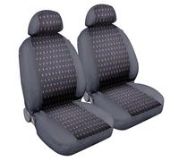 Square, coppia coprisedili anteriori in jacquard - Rosso