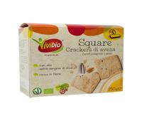 Square Crackers di Avena Farro Integrale e Semi, 5 confezioni da 50 grammi