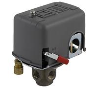 Square D by Schneider Electric 9013FHG34J52M1X Pressostato del compressore d'aria, Set Off 125 psi, Differenziale fisso 30 psi, Flangia a 4 vie, Valvola di rilascio a 2 vie, Leva di ritaglio auto/off