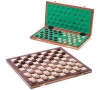 SQUARE - Dama - 100 Caselle - Legno - 40 x 40 cm - Checkers