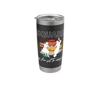 Square Dancing Is Fun Set Amante della Musica Country Square Dancing Bicchiere termico in acciaio inox doppia parete