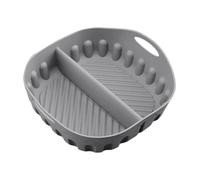 Square Divided Roasting Cooking Tray - Reusable Silicone Air Fryer Liners | Heat Resistant Air Fryer Liner for Dining Room Home, Catering Restaurant, Kitchen Apartment, Meal Prep