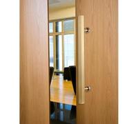 Square Door Handles Brushed Nickel, Interior Bedroom Kitchen Push Pull Door Bar Hardware Gold, Two-Side Entry Handle(Length 60cm(24inch))
