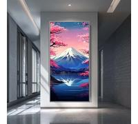 Square Drill Diamond Painting Paesaggio Del Monte Fuji, 5D Diamond Painting Kit Completo Giappone per Adulti 50x120cm, DIY Quadrato Diamantini Crystal Art per la Decorazione Casa Regali (SQ844)