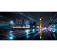 Square Drill Diamond Painting Paesaggio Notturno Della Città, 5D Diamond Painting Kit Completo Londra per Adulti 90x180cm, DIY Quadrato Diamantini Crystal Art per la Decorazione Casa Regali (SQ20)