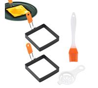 Square Egg Mold - Great Material, silicone egg rings, Fried Eegg Mold, Non Stick Eegg Cooking Ring | Large Ring for Frying Eeggs, Square Molld for English Muffins, Griddle Cooking Shaper for Breakfast