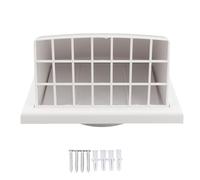Square Exhaust Fan Cover PVC Plastic Inclined Design Wall Vent Cover for Kitchen Bathroom 100mm Durable Weatherproof Ventilation System Accessory
