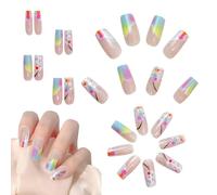 Square Faux Nails Chiodi Press Chiodi forti per il design completo delle unghie, Stick to Perfect Manicure