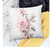 Square Federe Roses Set of 2 Traspirante Fodere per Cuscini per