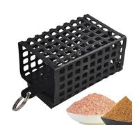 Square Fishing Bait Iron Cage - Metal Fish Traps, Catfish Trap, Carp Feeding Basket, Portable Scent Release Function, Angling Equipment, Black Mesh Steel River Lake Stream Bottom Feeder Nest
