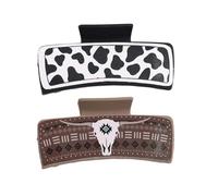Square Hair Clips for Women, Classic Western Hair Clips, Hair Clips for Daily Use, Travel Hair Clips, Claw Clips for Work, Hair Clips for Dating, Western Print Claw Clips, Strong Hold Hair Claw