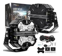 Square LED Pod Lights 178W For SUV Truck Boat 6000K White DRL Side Shooter Mount