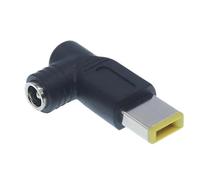 (Square mouth)1PC 5.5x2.5mm Female Jack to Male Plug 90 Degrees DC Power Connector Adapter