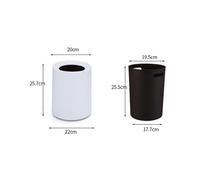 Square Open Trash Can for Household Use Perfect for Bedroom And Living Room Featuring Plain Color Frosted Design with 1Pcs Option