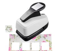 Square Paper Punch, Hole Maker Tool, 5.9x3.5x2.3 Inch Craft Gadget with Grip, Stylish Scrapbooking Accessory with Style Finish, Home Accessories for Card Making Art Project Photo Journal Adult Student