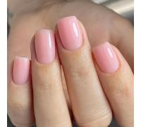 Square Press On Nails Design Lucido Design Francese Falso Acrilico False Lune Artificiali Per Colle Acriliche Da Donna Unghie Per Donne Clear