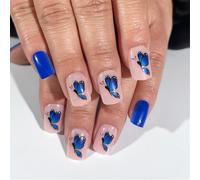 Square Press On Nails Disegni Unghie Finte Incollare Su Unghie In 12 Dimensioni 24 Pezzi Chiodi Francesi Suggerimenti Per Diys Nails Decorazioni