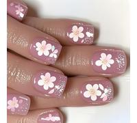 Square Press Su Unghie Adesivi Falso Brillare Artificiale Acrilico 24pcs Stick Per Le Donne Acrilico Lettore Su Chiodo Per Le Donne Chiaro