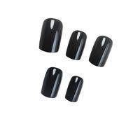 Square Press Su Unghie Nere Finte Unghie Incollare Su Unghie In 12 Dimensioni 24 Pezzi Chiodi Francesi Suggerimenti Per Diys Nails Decorazioni