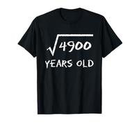Square Root 4900 70th Birthday 70 Years Old Math Funny Maglietta
