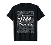 Square Root of 144 Funny 12th Birthday Math Design Maglietta