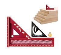 Square Ruler Woodworking, Carpenter Ruler, Portable Multi-Angle Square Tool, Precision Measurement Instrument for Drafting, Engineering, and Woodworking Applications, Durable and Easy-To-Use Design