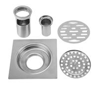 Square Shower Drain Kit 4.3 Inch | 304 Stainless Steel Clog Minimizing & Odor Blocking | Bathroom/Laundry/Balcony Floor Drain for 50mm 75mm Pipe