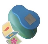 Square Stamp Punching Tool, Children's Manual Craft Hole Puncher For Scrapbooks, DIY Photo Frames, And Paper Art, Safe Duřable Design For Creative Projects, Educational Handmade Activity (Random Color