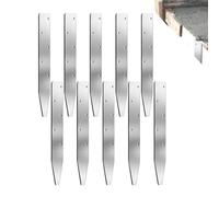 Square Steel Concrete Form Stakes 10-piece V Shape Reusable Rust Resistant | V-Shape Head With Holes, Reusable Heavy Duty Rust Resistant Metal Markers, For Garden Fence Yard Edging Landscape