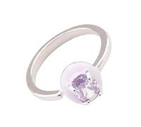 Square/Stella/Cuore/Ovale Anelli Regolabili Cubic Zirconia Impreziosito Rame Gioielli Alla Moda Impilabile Accessorio A Forma di Cuore Anelli Aperti per Le Donne, One Size, come descritto, come
