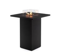 Square Table High con Braciere a Gas per Esterni - Tavolo 2-in-1 con Braciere e Tavolo da Cocktail con Scomparto Nascosto per la Bombola di Gas e Copertura Protettiva - Ideale per Terrazze