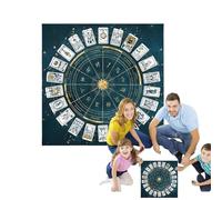 Square Velvet Tarot Card Mat - Tarot Cloth | Tarôt Table Cloth | Square Flannel Altar TarotCloth | Board Game Mat Horoscope Flannel Card Pad for Runes, Men & Women