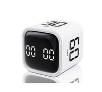 Square Visual Timer with 5/10/30/60 Min & Custom Countdown for Work Study Task Management White