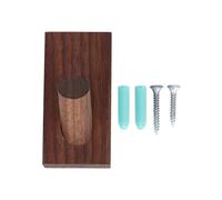 Square Wooden Hook Wall Hanger for Coats, Hats, and Clothes - Rustic Home Decor Storage Rack, 5 Hooks, Brown Finish