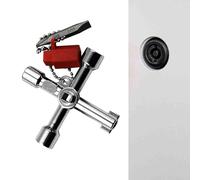 Square Wrench Key | Internal Triangle And Phillips Screwdriver Pagoda Tool | Elevator Valve And Sink Faucet Key, Rust Resistant Multi-Functional Hardware