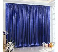 SquarePie - Sfondo con paillettes, per foto e feste, Blu Navy spesso e non si vede attraverso, 10x10FT