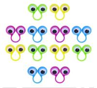 SquarezhenBo 12 pezzi Eye Finger Puppet,Eye On Rings,Wiggly Googly Eyeball Ring,Fun Show Prize Fillers,Birthday Easter Party Favor,Puppet Eyes,Eye Rings,Puppets and Puppet Theaters