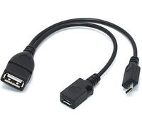 SquarezhenBo 1Pc Nero 1 In 2 OTG Micro USB Host Power Y Splitter Adattatore USB per Mirco 5 Pin Maschio Femmina Durevole Micro USB OTG Cavo, Cavi USB, Cavi USB, Cavi e Accessori