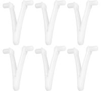 SquarezhenBo 6 pezzi Bianco Piscina Fornitura Farfalla V Clip per Piscina Spa Spazzola Rottura Schiumatore Vuoto Testa per Piscina Pulizia Piscina Piscina Riutilizzabile