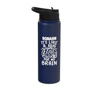 Squash come un abbraccio per il mio cervello FunnySquash giocatore Stainless Steel Insulated Water Bottle