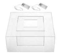 Squasre Dessfert Bakergy Stahnd, alzata quadrata per dolci nuziali, centrotavola per matrimoni, anniversari, feste