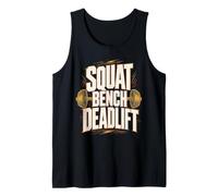 Squat Bench Deadlift Sollevamento Pesi Palestra Canotta