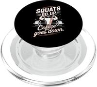 Squat Go Up Il caffè va giù allenamento in palestra PopSockets PopGrip per MagSafe