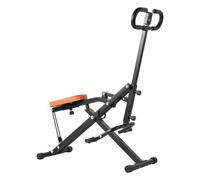 Squat Machine per palestra a casa, regolabile con monitor LCD e sedile di supporto per allenamenti glutei, gambe, cosce e addominali, compatto e facile da riporre