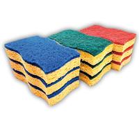 SQUATCH® KIT CUCINA | Set da 9 Spugne da Cucina | Big Pack Economico | 3× Blu Soft + 3× Verdi Multi-Uso + 3× Rosse Power | Cellulosa di Origine Vegetale | Doppia Azione & Ultra Assorbenti