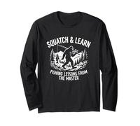 Squatch & Learn - Pesca Bigfoot Dire papà Scherzo Pesca Maglia a Manica